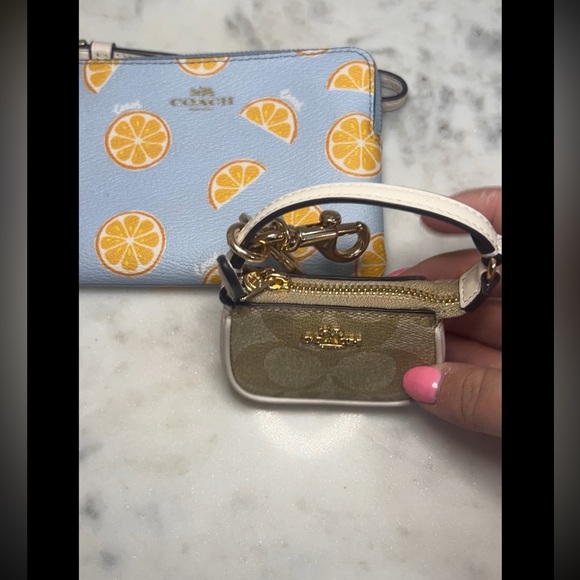 Coach Bundle - Mini Nolita Charm and Citrus Wristlet - Picture 3 of 11